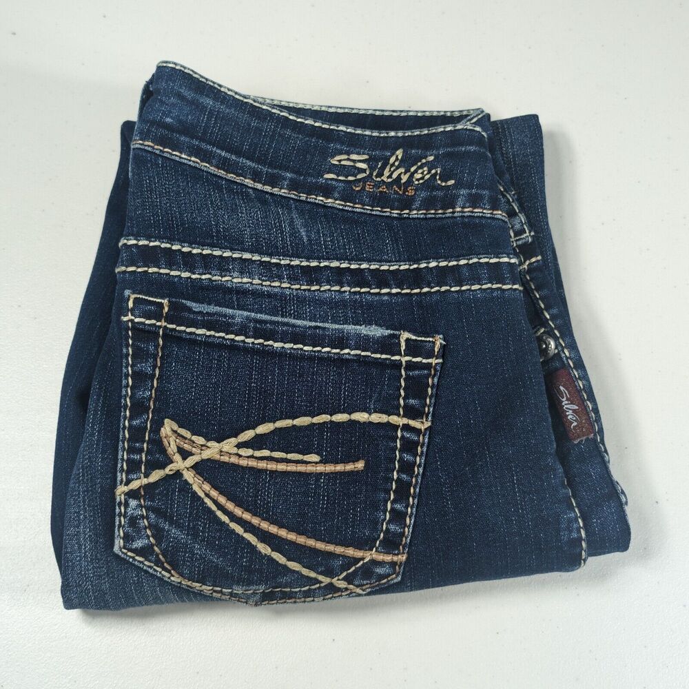 Silver Co Jeans Womens Size 28 Blue Suki Capri Jeans 28x26